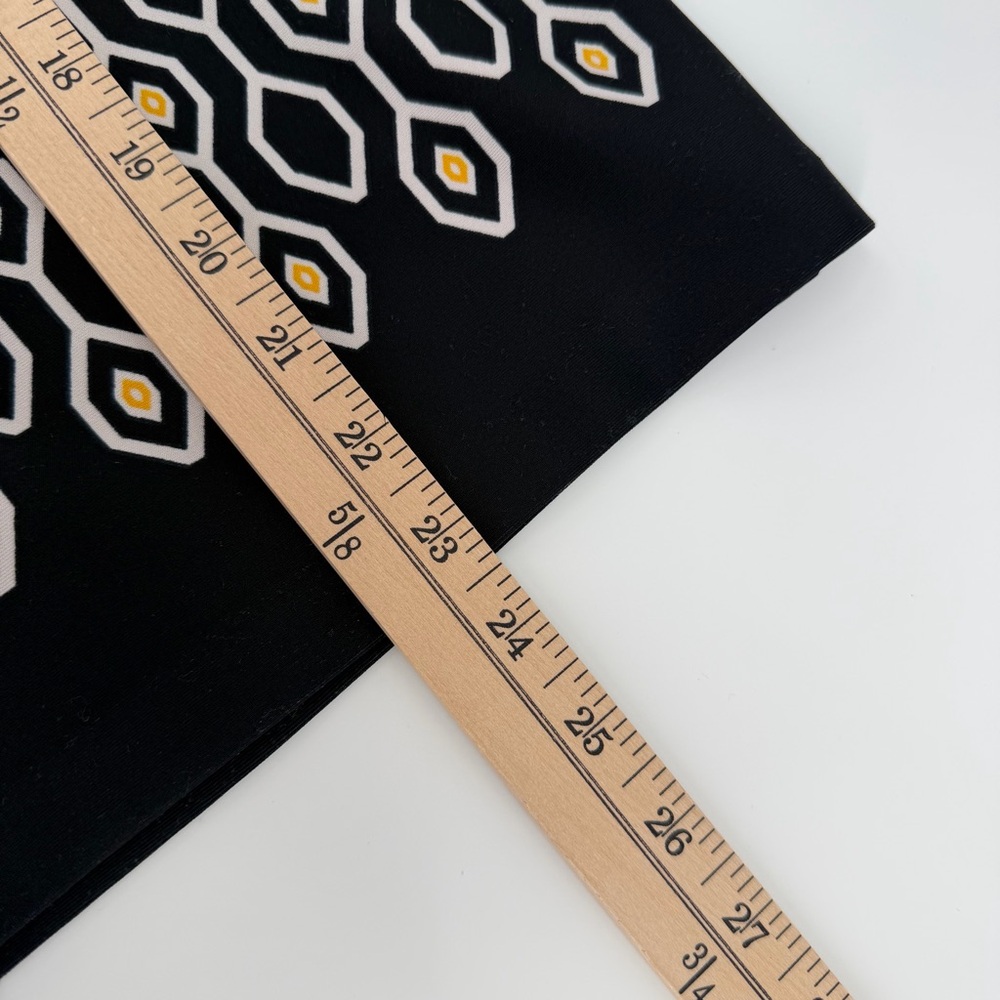 Roz Ali Stretch Pencil Skirt Large Workwear Career Comfortable Geometric Diamond - Picture 6 of 6